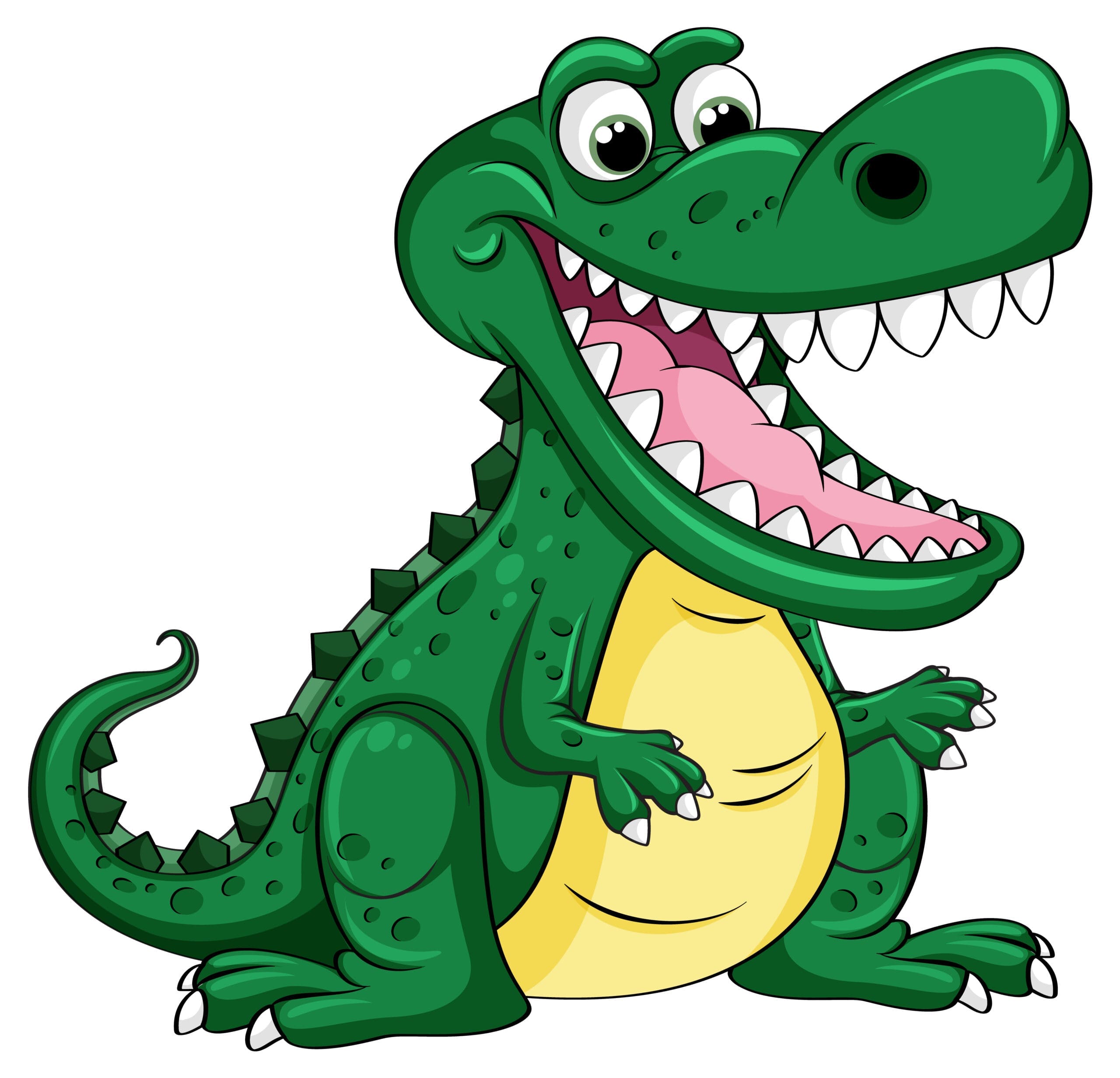 Funny Cartoon Crocodile Character
