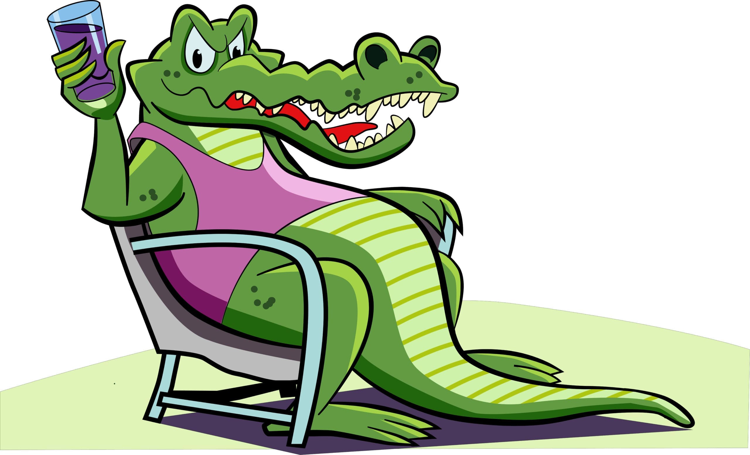 alligator drinking