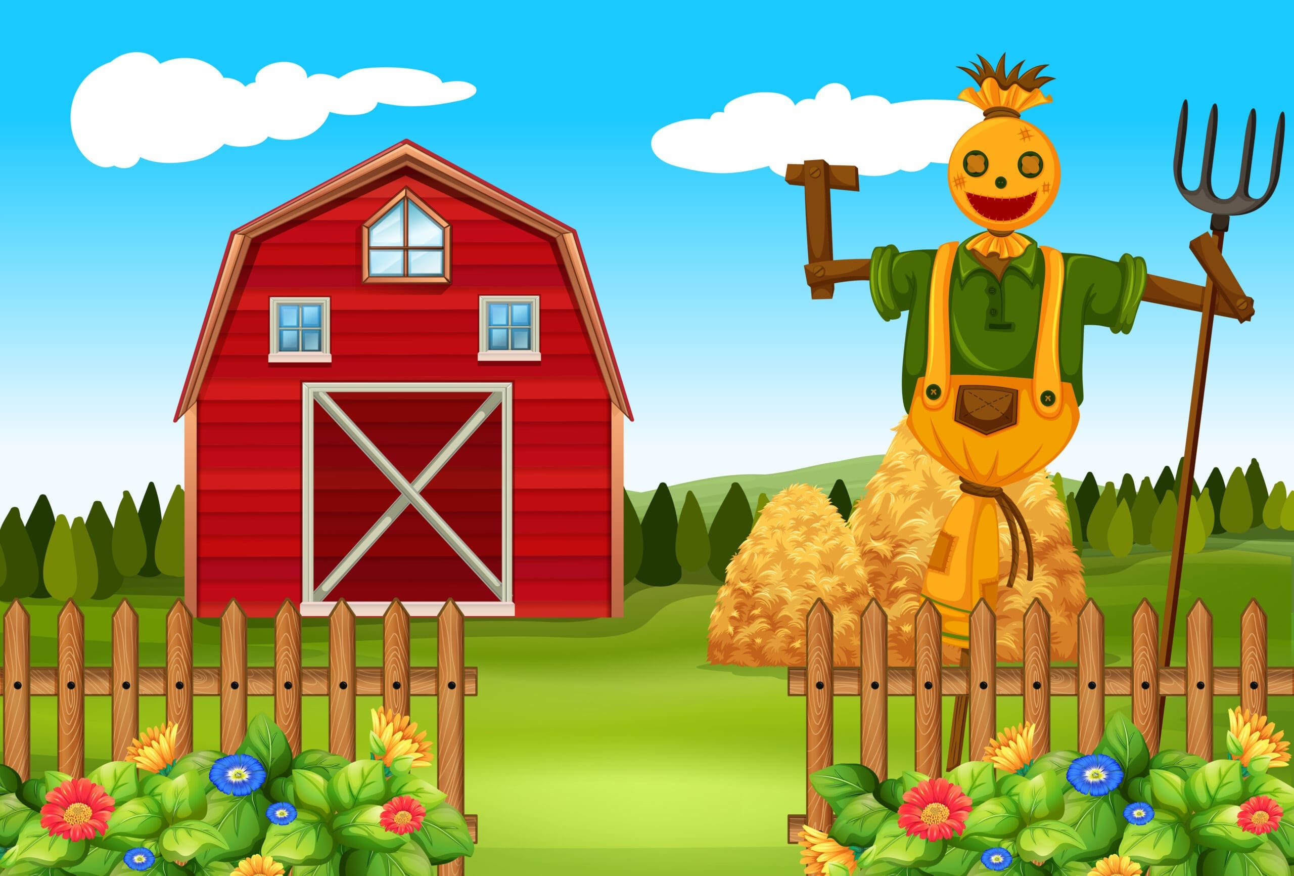 Scarecrow in the farmyard