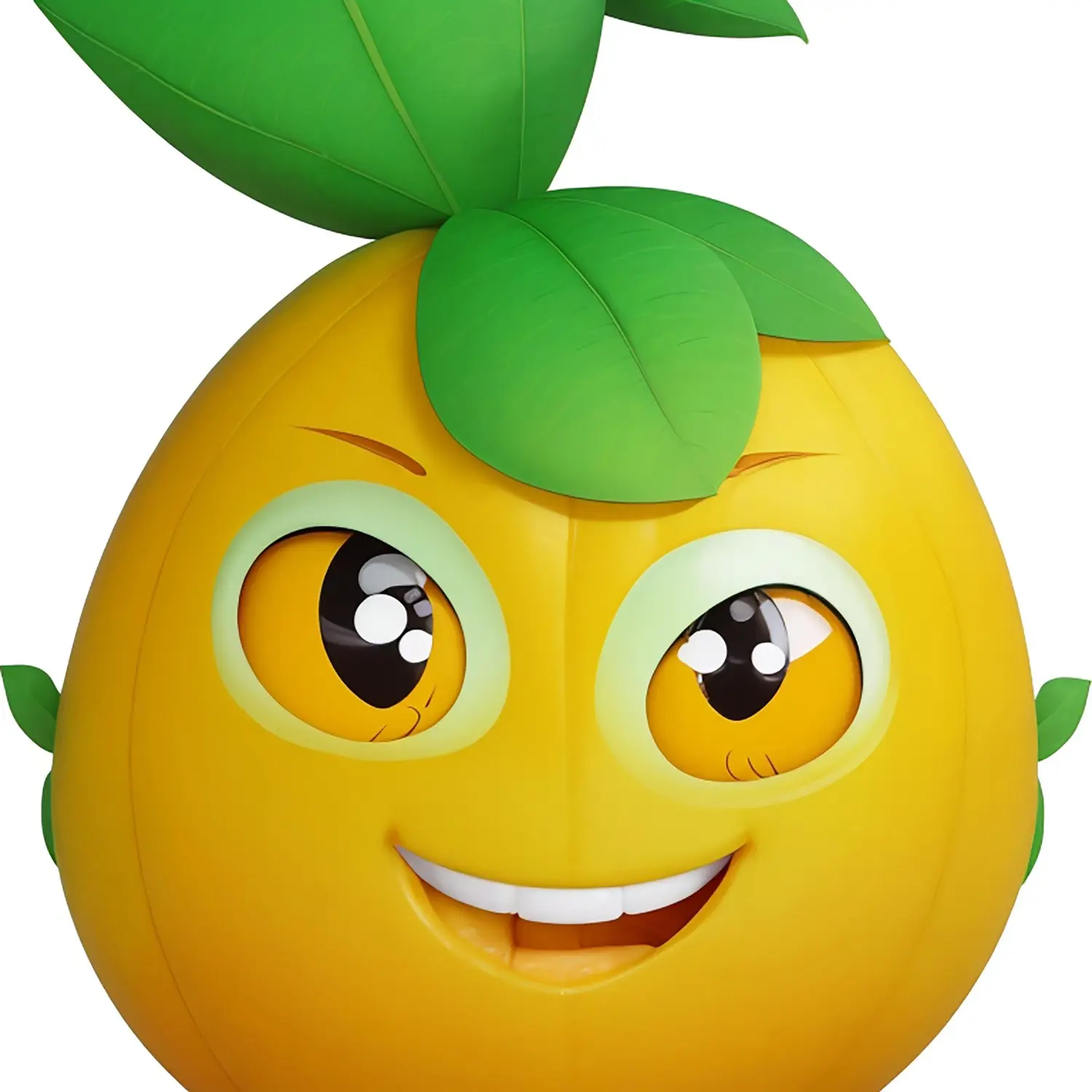 Cartoon exotic lemon fruit sportsman vector icon